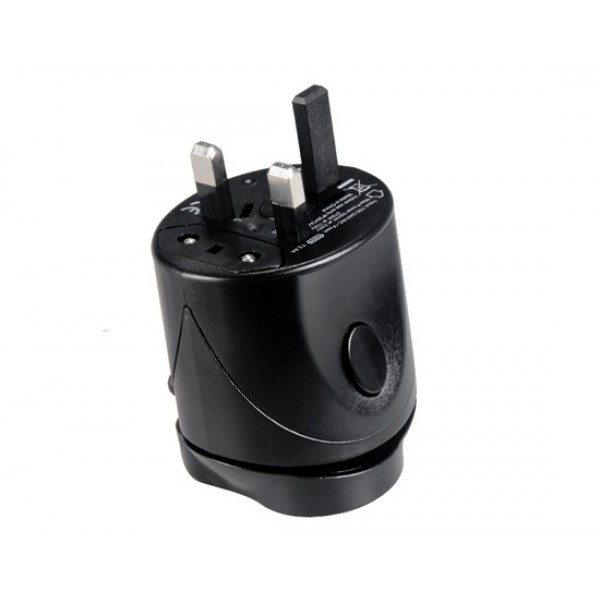 Universal Travel Power Adapters with AU/US/EU/UK Plugs (Black)