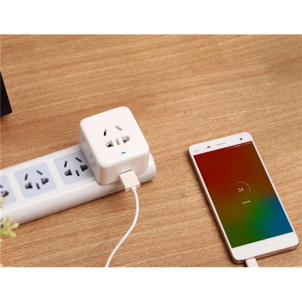 Smart Socket WiFi Phone Charger Wireless Remote Control Smart Plug (White)