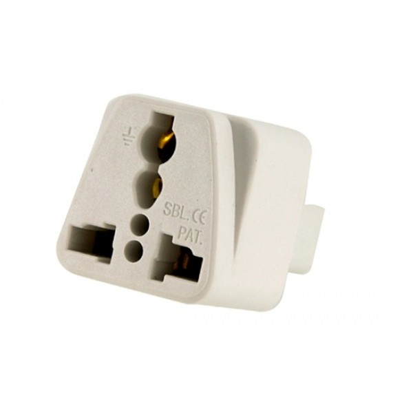 Computer IEC Universal Travel Adapter AC Power Plug (White)